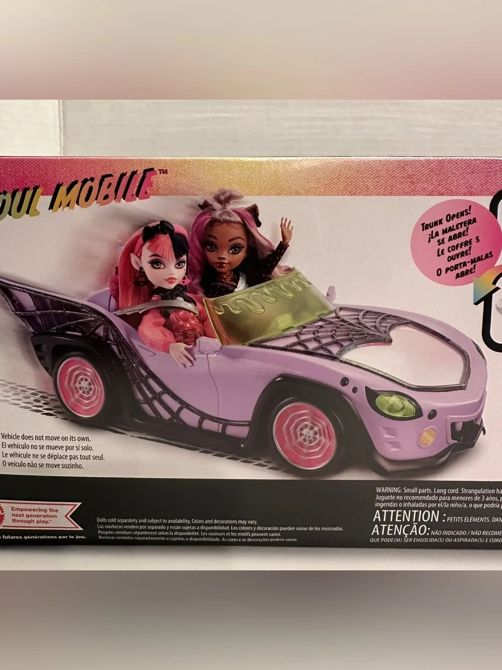 Monster High Ghoul Mobile Toy Car with Pet and Cooler Accessories